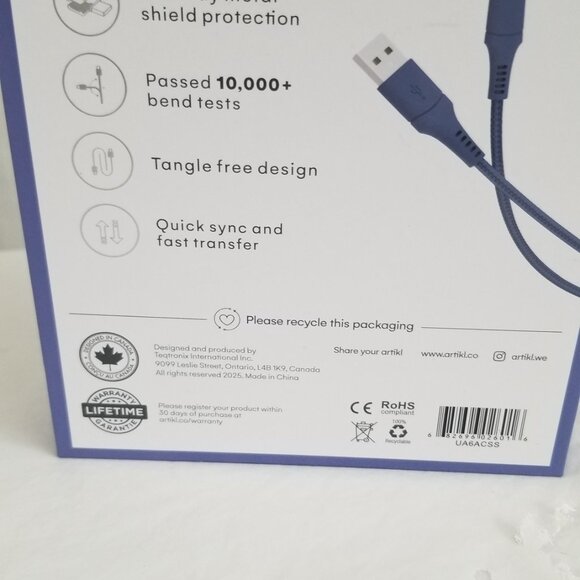 Artikl Charge & Sync Braided Charging Cable 6f USB-A to UBC-C 3X Faster Charging - Picture 15 of 16